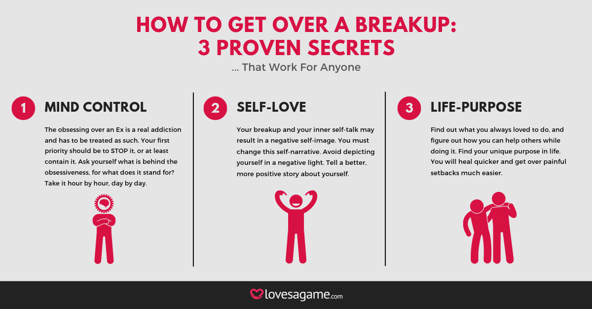 3 Secrets How To Get Over A Breakup Infographic