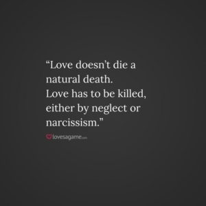 narcissism kills love